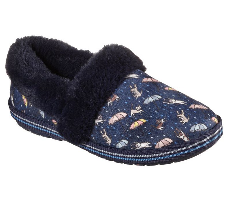 Skechers Bobs Too Cozy - Movie Night - Womens Slip On Shoes Navy/Multicolor [AU-VR4744]